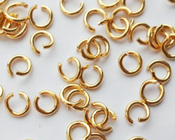  <7.55g/100> vermeil 4.3mm diameter, 19 guage (approx 0.9mm) open jump ring [vermeil is gold plated sterling silver] 