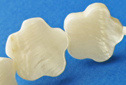  white mother of pearl 26mm flower beads - sold singly, buy as few or as many as you need 