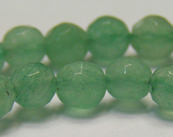  green aventurine 4mm faceted round beads 