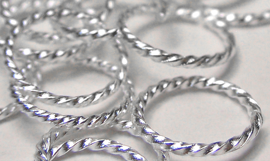  silver plated, approx 20 gauge (0.8mm thickness), 8mm fancy open jump rings 