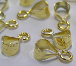 --CLEARANCE-- vermeil, stamped 925, 11mm ring bail - loop is 7.5mm, open ring is 3mm