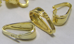  --CLEARANCE-- vermeil, stamped 925,  8mm slip-on bail [vermeil is gold plated sterling silver] 