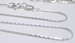  ready made sterling silver necklace - 16 inch length - cardano chain is very fine 0.75mm diameter - very slim but also strong 