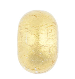  venetian murano clear glass over 24k gold foil 11mm rondelle bead *** QUANTITY IN STOCK =5 *** 