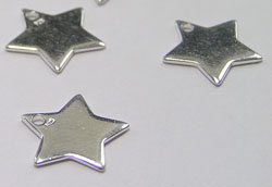  <50.6g/100> sterling silver, stamped 925, 11.5mm stars for tags / blanks / drops 