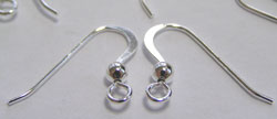  <44.75g/100prs> pair(s) sterling silver, stamped 925 on 19.5mm shank, 21 gauge, 3mm ball earwires 
