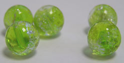  venetian murano peridot glass with silver dichroic 10mm HALF DRILLED ONE HOLE round bead - hole only goes half way thru bead - perfect earings/pendants etc *** QUANTITY IN STOCK =30 *** 