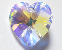  swarovski 6228 18mm crystal ab heart pendant 