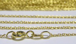  vermeil, stamped 925, 18 inch long with 1.2mm links pendant chain, very fine links, perfect for pendants [vermeil is gold plated sterling silver] 
