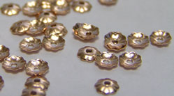  ROSE GOLD FILLED 14/20 3mm very small daisy beadcap, 0.5mm hole 