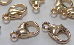  ROSE GOLD FILL 14/20 11mm x 6mm round lobster clasp 