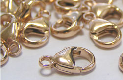  ROSE GOLD FILL 14/20, stamped 14/20 GF, 13mm x 8mm oval lobster clasp 