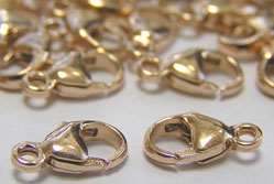  ROSE GOLD FILL 14/20, stamped 14/20 GF, 9mm x 4.8mm oval lobster clasp 