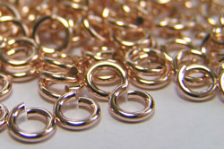  ROSE GOLD FILL 4mm diameter, 20 gauge (approx 0.8mm) open jump ring (saw cut) 