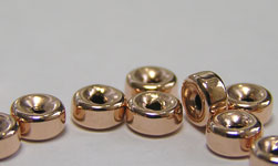  ROSE GOLD FILLED 14/20, 4mm x 2.25mm rondelle bead, 1.2mm hole 