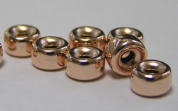  ROSE GOLD FILLED 14/20, 6mm x 3.6mm rondelle bead, 1.5mm hole 