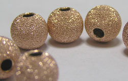  ROSE GOLD FILLED (14/20) 8mm laser cut round bead, 2mm hole 