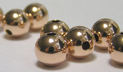  ROSE GOLD FILLED (14/20) 8mm round bead, 2mm hole 