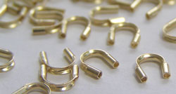  gold fill 14/20 4.5mm thread protector / wire guardians / return ends (internal diameter holes 0.5mm) 