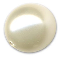  swarovski 5818 cream 4mm round pearl bead, HALF DRILLED, hole does not go all the way through 