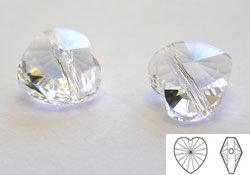  swarovski 5742 8mm crystal heart bead 