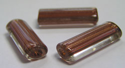  venetian cane topaz glass with aventurina 25mm x 7.4mm oval tube bead *** QUANTITY IN STOCK =18 *** 