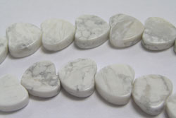  white howlite 10mm heart bead - sold loose 