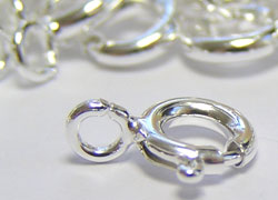  silver filled 6.5mm spring ring clasp 