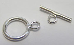  silver filled toggle clasp with 9mm ring and 11.7mm bar 