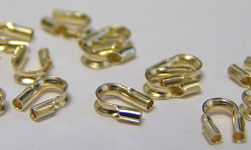  gold fill 5mm x 3.5mm thread protector / wire guardians / return ends (internal diameter holes 0.75mm) 