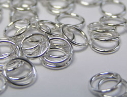  <5g/100> sterling silver 5mm diameter, 22 gauge (approx 0.64mm) closed jump rings 