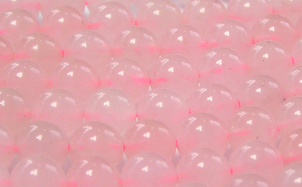  short string of rose quartz 8mm round beads - approx 25 per string 