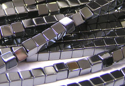  string of hematite, AA grade, 3mm cube beads - approx 130 per string 