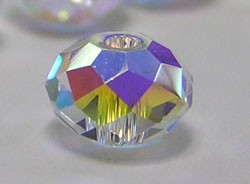  swarovski 5040 6mm crystal ab multi faceted rondelle bead 