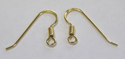  <43.95g/100> pair(s) vermeil, stamped 925, 22mm shank, 21 gauge, coil earwires, 1 micron plating for increased durability [vermeil is gold plated sterling silver] 