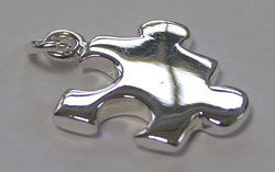 sterling silver 17mm x 13mm jigsaw piece charm, inc 2mm internal diameter closed ring *there is no extra jumpring* 