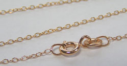  ROSE VERMEIL 18 inch, stamped 925, trace pendant chain [vermeil is gold plated sterling silver] 