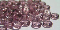  venetian murano amethyst glass 6mm rondelle bead  *** QUANTITY IN STOCK =30 *** 