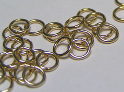  gold fill 5mm diameter, 21 gauge (approx 0.76mm) closed jump ring 