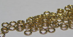  gold fill 4mm diameter, 21 gauge (approx 0.76mm) closed jump ring 