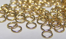  gold fill 4.5mm diameter, 22 gauge (approx 0.64mm) open jump ring (saw cut) 