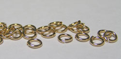  gold fill 3.5mm diameter, 22 gauge (approx 0.64mm) open jump ring (saw cut) 