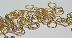  gold fill 6mm diameter, 22 gauge (approx 0.64mm) open jump ring 
