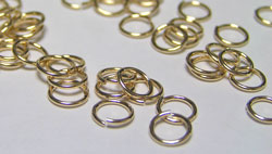  gold fill 5mm diameter, 22 gauge (approx 0.64mm) open jump ring (saw cut) 