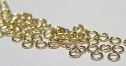 gold fill 2.5mm diameter, 22 gauge (approx 0.5mm) open jump ring (saw cut)