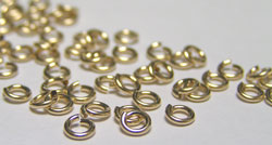  gold fill 3.5mm diameter, 21 gauge (approx 0.76mm) open jump ring (saw cut) 