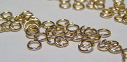  gold fill 4.5mm diameter, 21 gauge (approx 0.76mm) open jump ring (saw cut) 