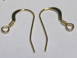  pair(s) gold fill 20mm shank, 22 gauge (0.64mm wire), coil earwires 