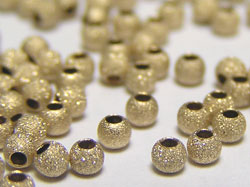  gold filled (14/20) 2mm laser cut round bead, 0.75mm hole 