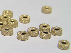  gold fill 14/20, 3mm x 1.65mm laser cut rondelle bead, 1mm hole 